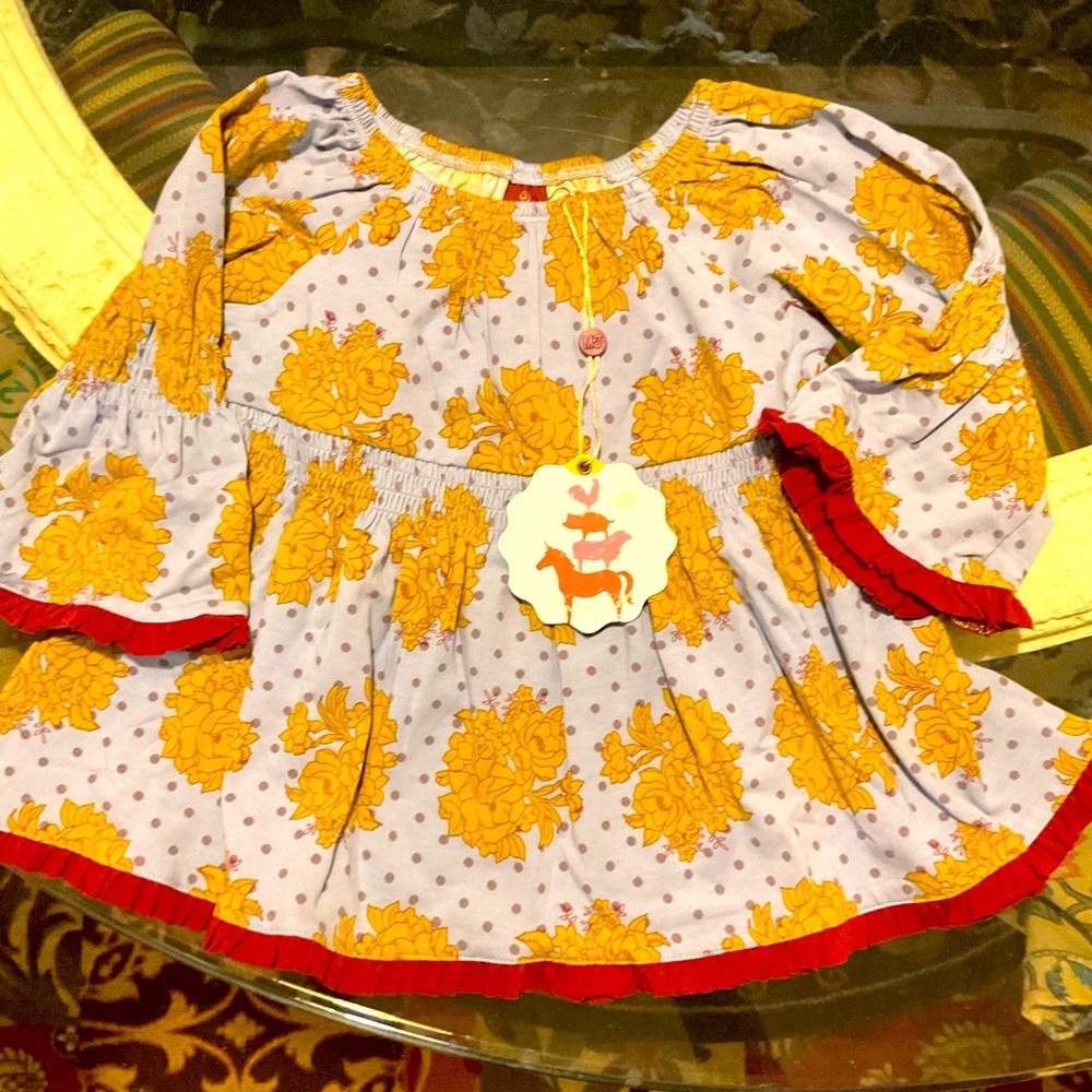 NWT MATILDA JANE AMELIE BLUE TOP ~ SIZE 2 ~ “Character Counts”Collection